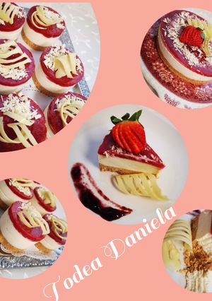 O poză a rețetei Cheesecake și mini cheesecake.