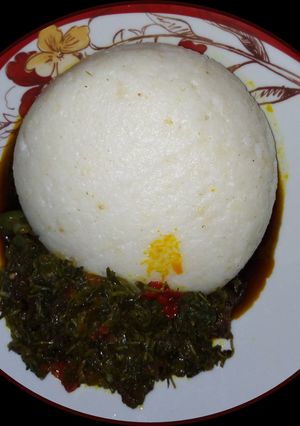 A picture of Eforiro(Spinach soup).