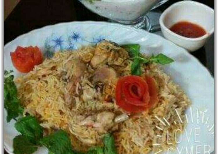 Chicken yakhni pulao biryani