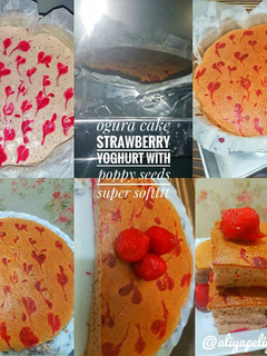 Foto resep Ogura cake strawberry yoghurt with fresh strawberry