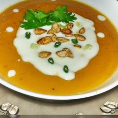 CreamyPumpkin soup A picture of CreamyPumpkin soup.
