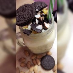 Oreo banana smoothie A picture of Oreo banana smoothie.