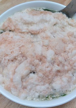 Hình của món Canh tôm rau đay mùng tơi.
