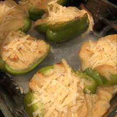 A picture of Caulimash Stuffed Bell Peppers.