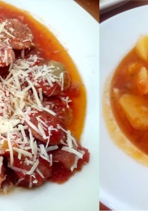 Φωτογραφία της συνταγής Πατάτες γιαχνί παρέα με λουκάνικο πεπερόνι
