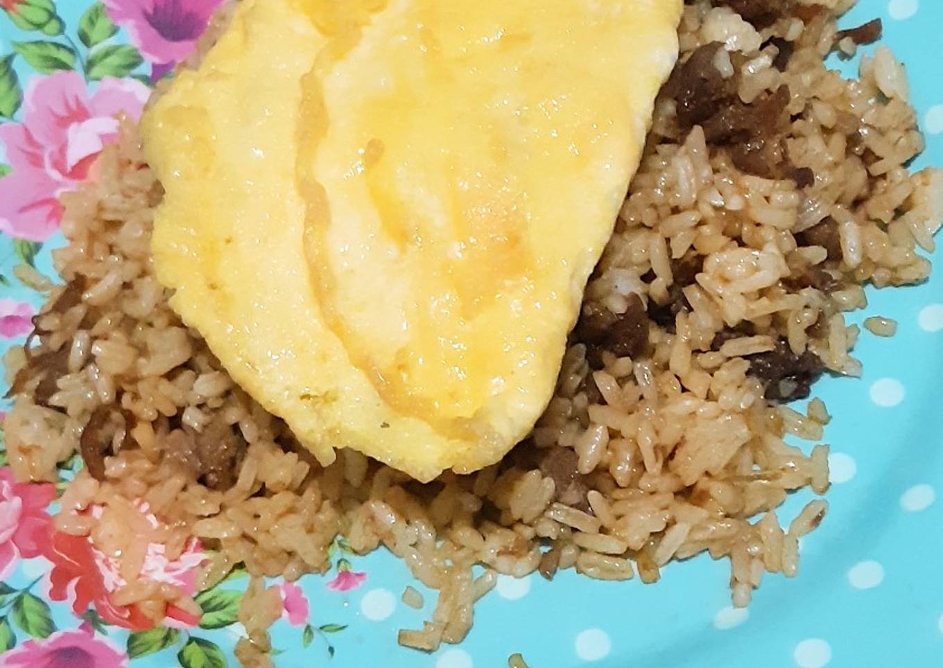 Nasi Goreng Ikan Peda dengan Telor Bebek