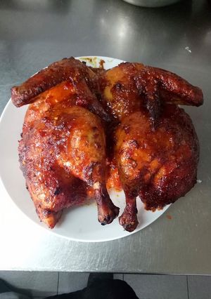Hình của món Gà nướng muối ớt.