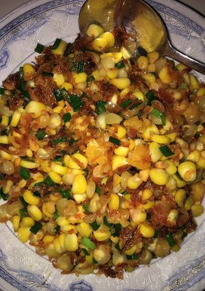 Hình của món Bắp xào hoàng kim.