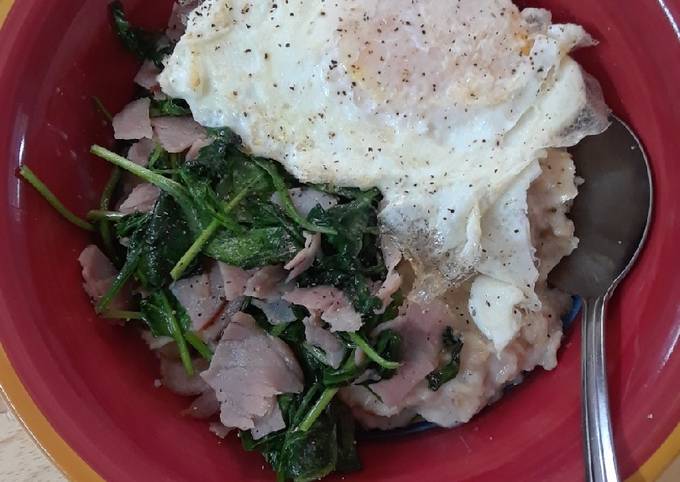 Simple Way to Make Super Quick Homemade Green Eggs and Ham Savory Oatmeal