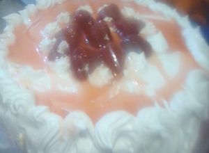 Una foto de Postre mousse de fresa