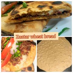 A picture of Zaatar wheat bread.