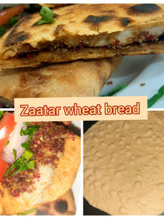 A picture of Zaatar wheat bread.