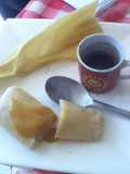 Tamales de arroz con mermelada de tejocote para el desayuno de San Valentín