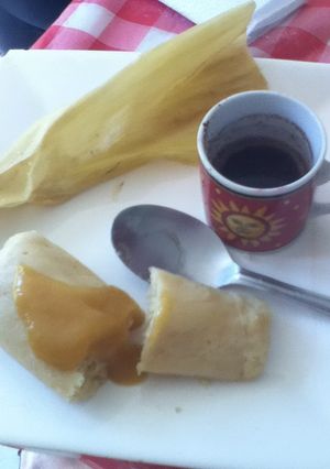 Una foto de Tamales de arroz con mermelada de tejocote para el desayuno de San Valentín
