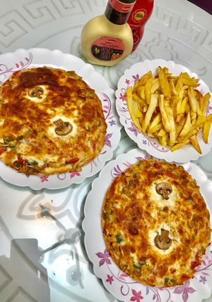 عکسی از دستور پیتزا مرغ و قارچ