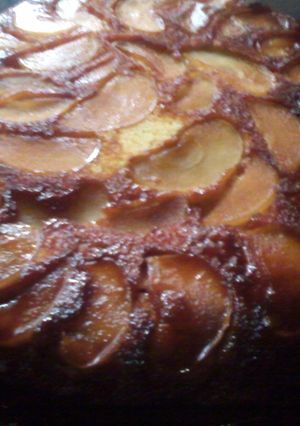 Una foto de Tarta de manzana invertida