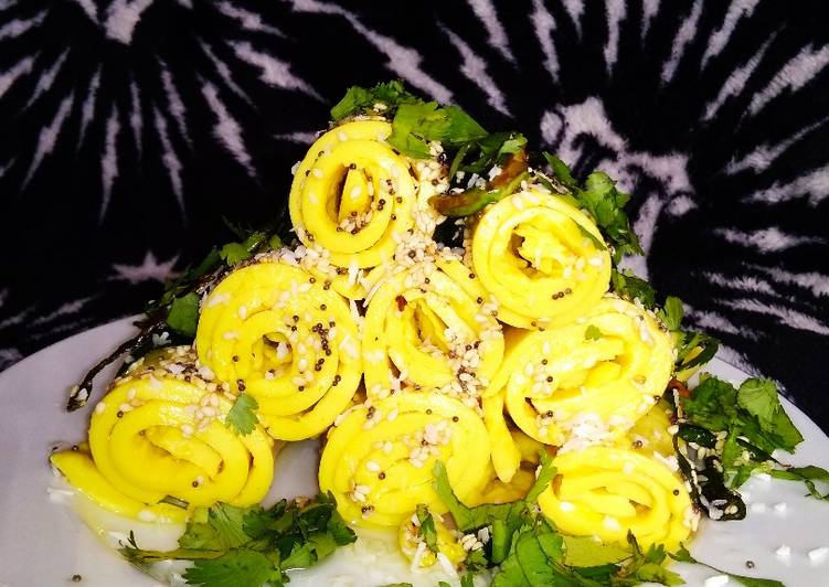 Recipe of Super Quick Homemade Microwave khandvi