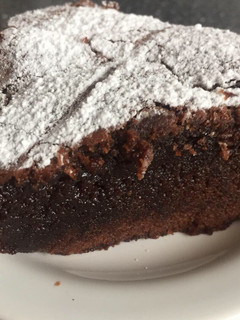 Una foto de Brownie con cacao
