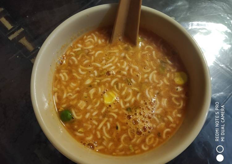 Easiest Way to Make Perfect Tomato with noodles soup