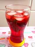Refresco de hibisco y hierbabuena