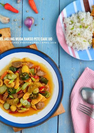 Foto resep Jagung Muda Bakso Cabe Ijo