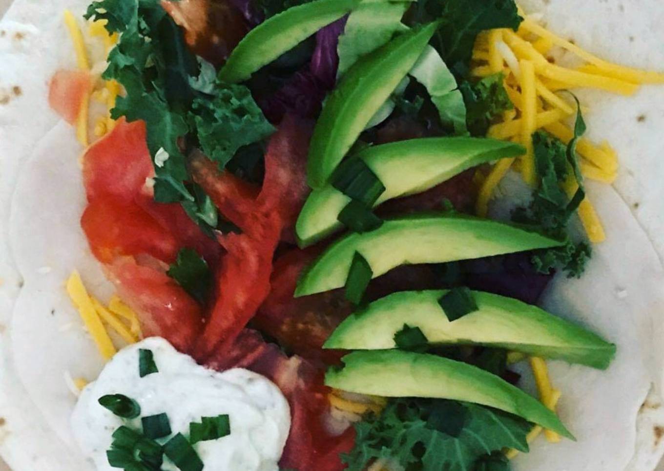 Wrap the turkey avo vegetables