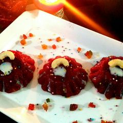 A picture of Beetroot halwa.