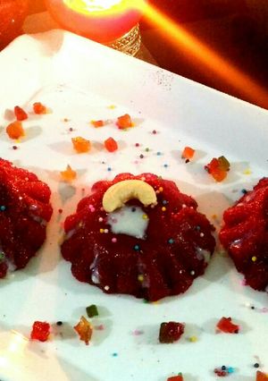 A picture of Beetroot halwa.