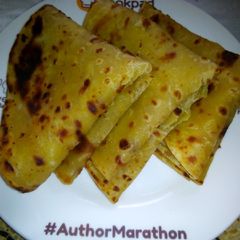 A picture of Pumpkin chapatis #4WeeksChallenge.