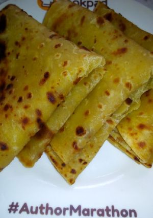 A picture of Pumpkin chapatis #4WeeksChallenge.