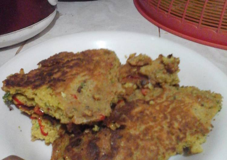 Telur dadar padang campur telur dadar khas Aceh Besar