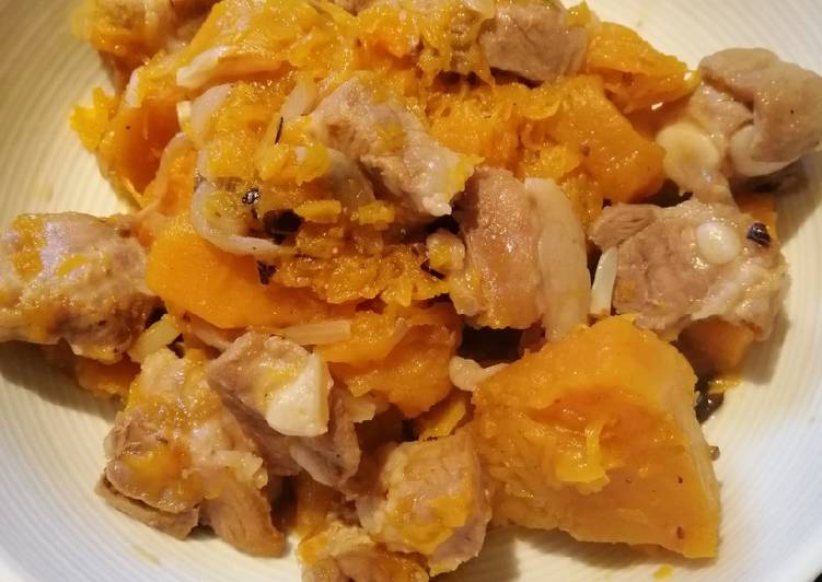 Recipe of Homemade Pork Ribs and Pumpkin