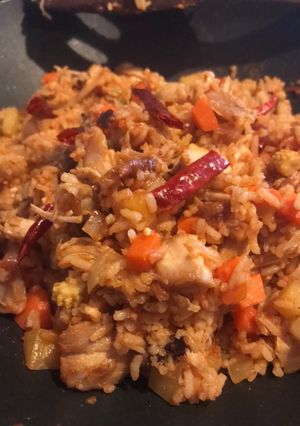 รูปของ ข้าวผัดพริกแห้งไก่รวน