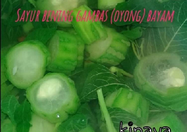 Resep: LezatSayur Bening Gambas (oyong) bayam