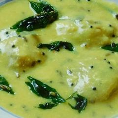 A picture of Green Squash (Lauki) paruppu urundai More kuzhambu (in buttermilk sauce).