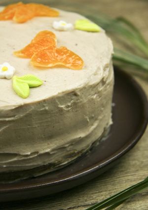 Une photo de Layer cake à la farine de châtaigne et cacao