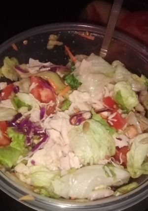 A picture of My special chicken salad.