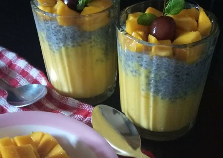 Mango Chia seeds smoothie