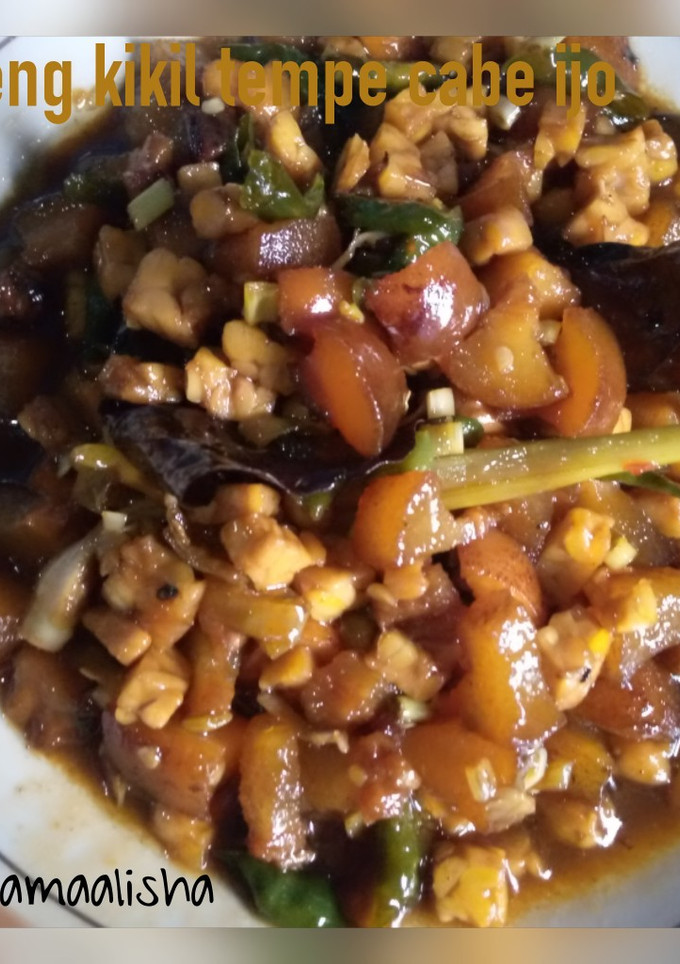 Foto resep Oseng kikil dan tempe cabe ijo