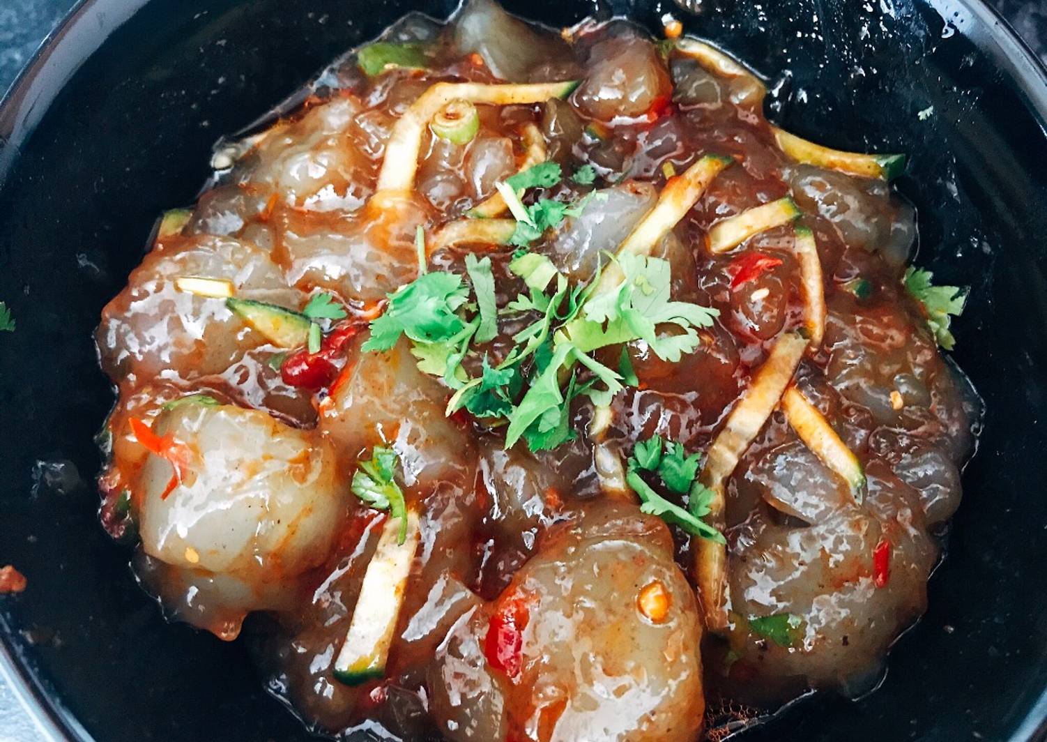 Chinese Jelly Noodles in Chilly Oil Recipe by Yi Zeng Cookpad