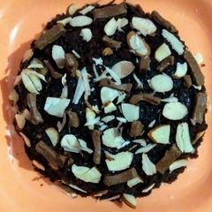 A picture of Almond choco cake.