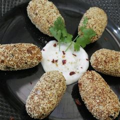 A picture of Leftover Rice Potato Croquettes.
