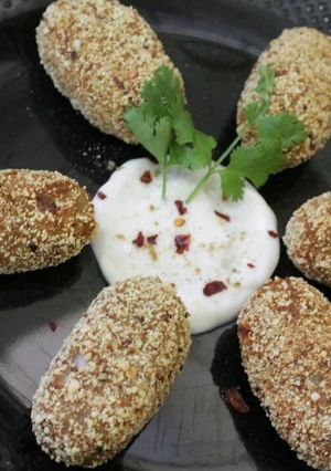 A picture of Leftover Rice Potato Croquettes.