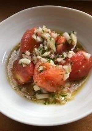A picture of Marinated Tomatoes.