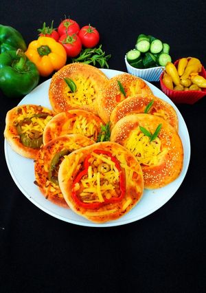 صورة لوصفة بيتزا بالخضار