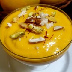 Alphonso Mango Shrikhand A picture of Alphonso Mango Shrikhand.