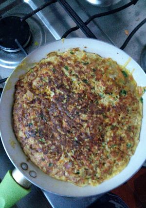Una foto de Tortilla de zanahoria y zapallito