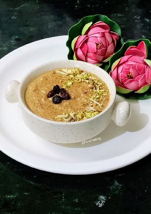 A picture of Rice, Jaggery Kheer.