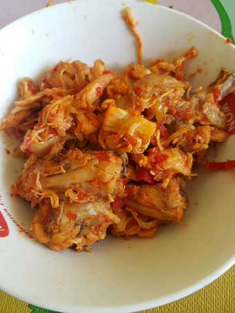 Resep Ayam suwir pedas manis Anti Gagal