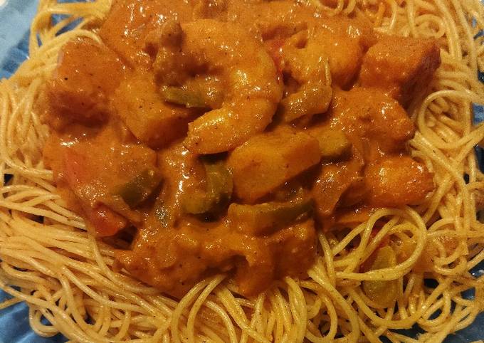 Curry de crevettes